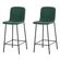 1 Kit 2 Banquetas Altas Celeste Rivatti 98cm -Altura- Em Boucle Verde Oliva e Base em Aco Pintada a Po